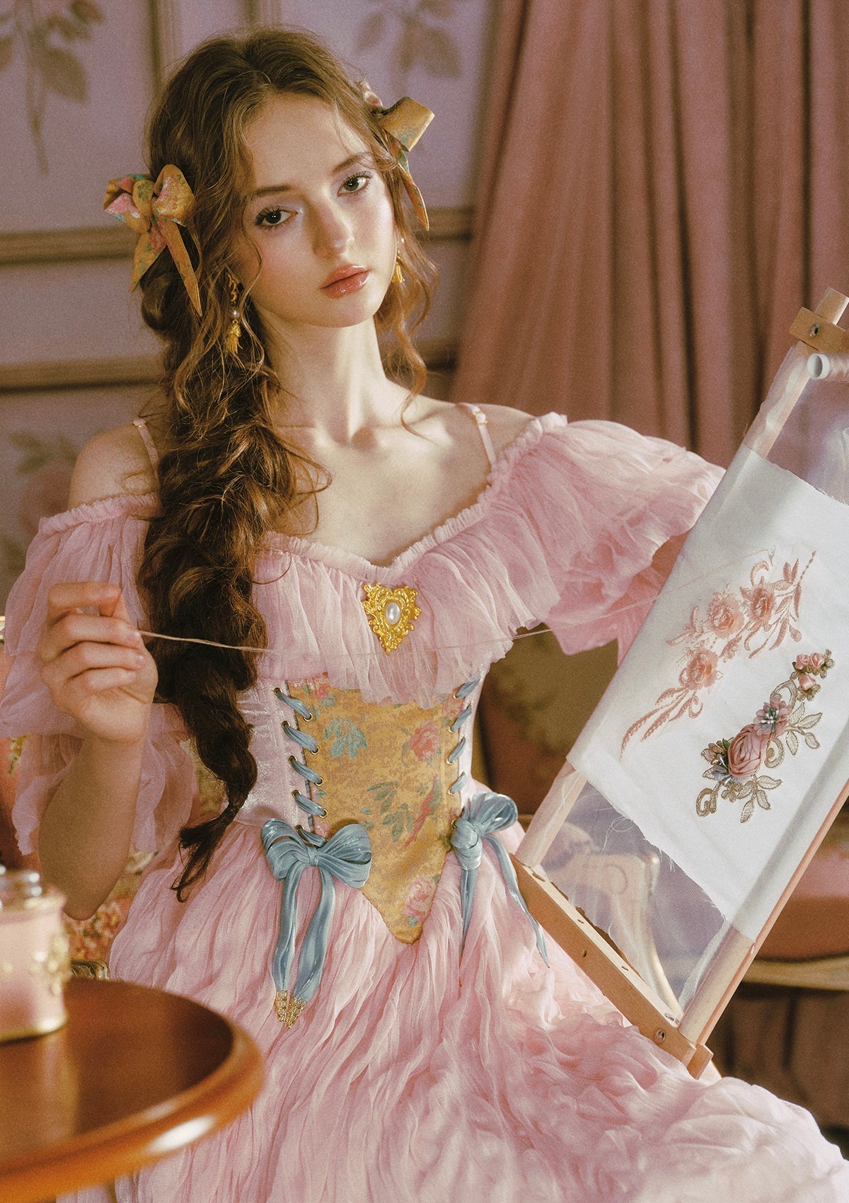 Embroidered Princess Corset Dress