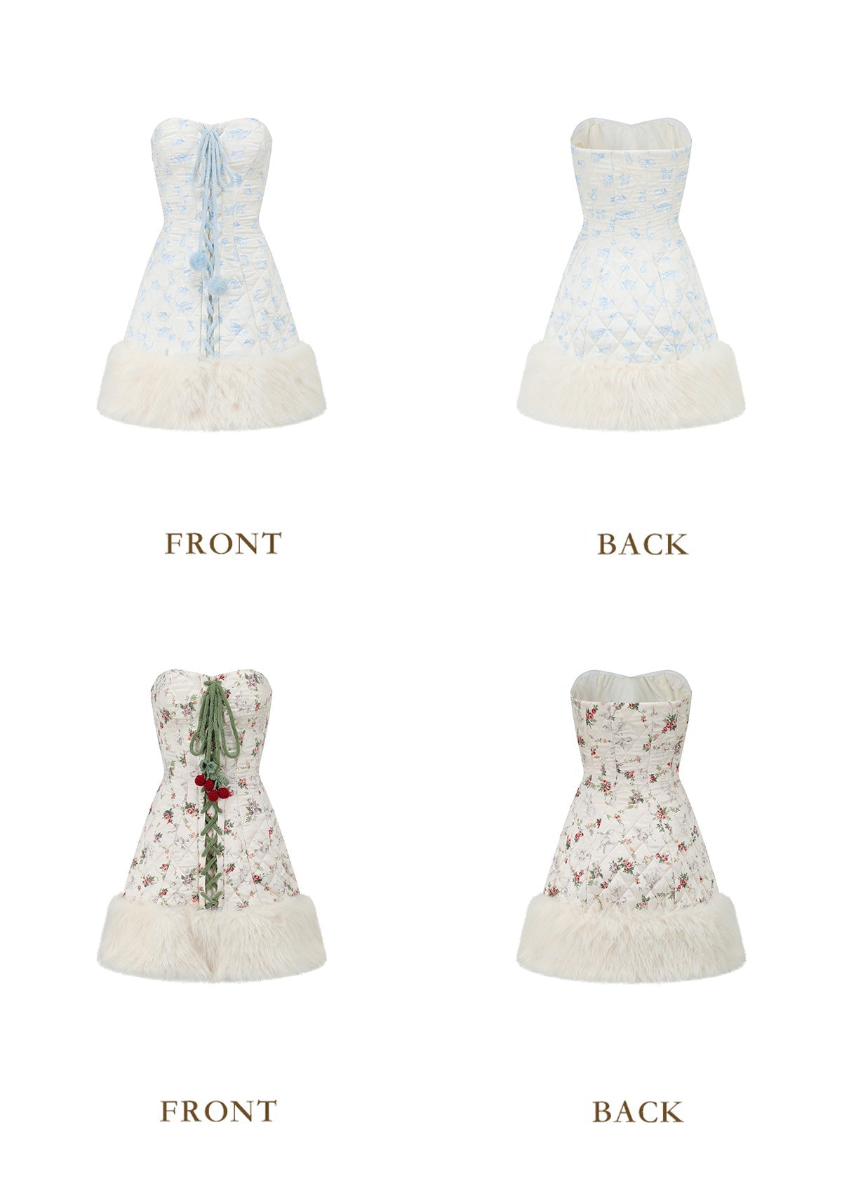 （US Exclusive）Berry Meow Meow Down Dress