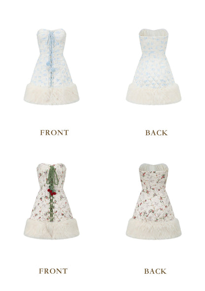 （US Exclusive）Berry Meow Meow Down Dress