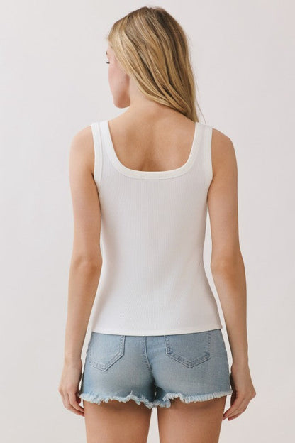 Kathleen Sleeveless Tank Top White