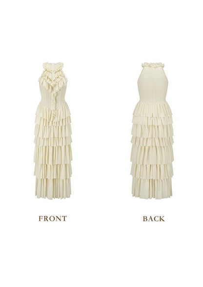 Gilded Feather Fan Corset Dress