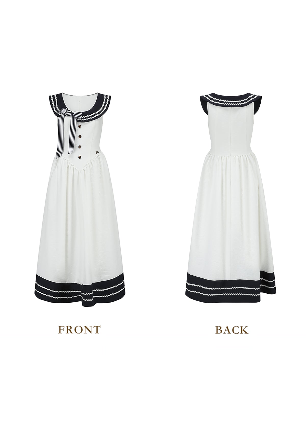 Sailor Love Letter Dress (Navy)