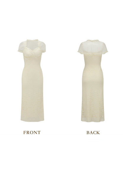 Cream Letter Dress