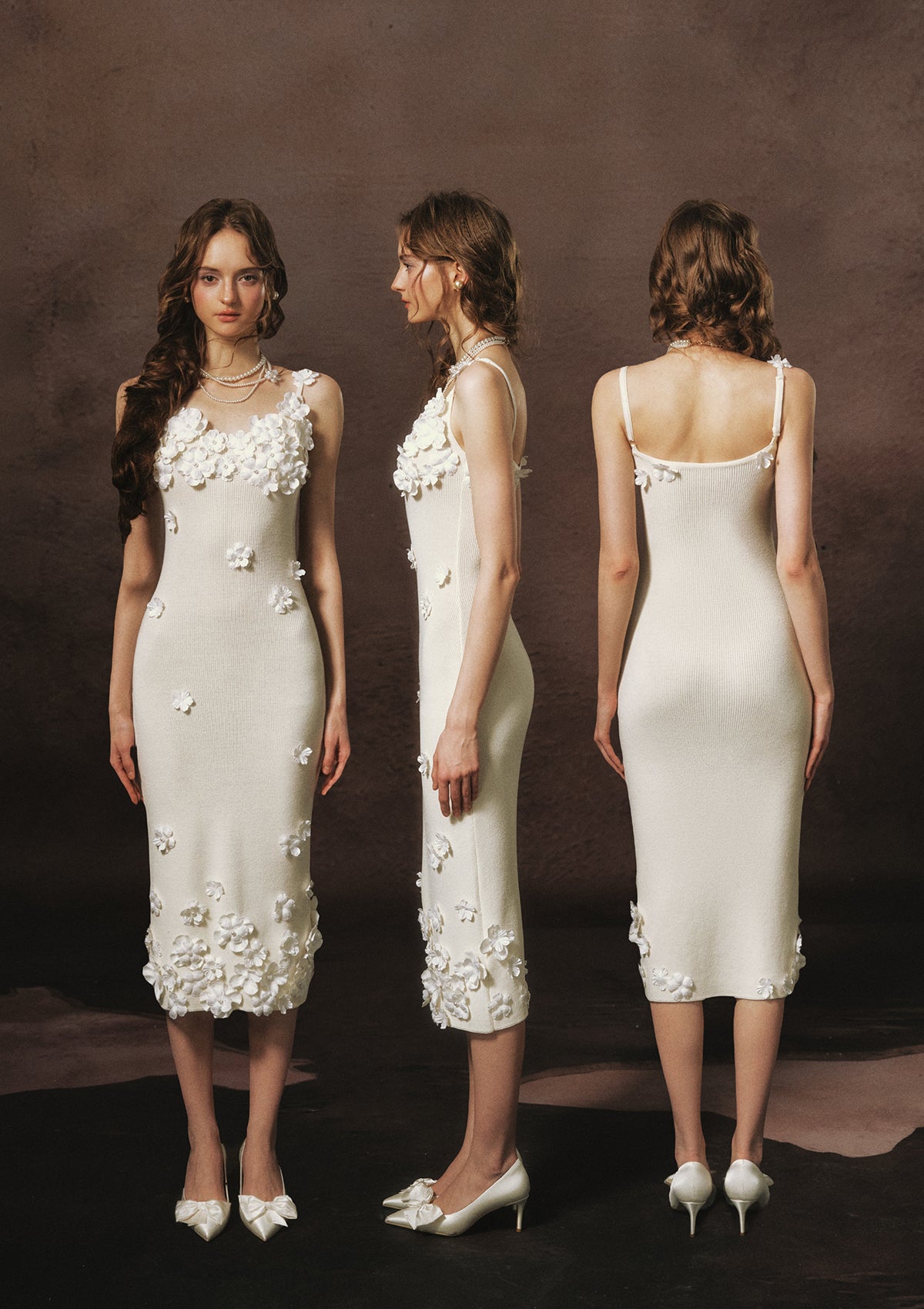 Cream Chanson Dress