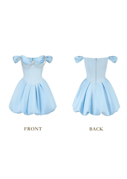 Blue Bud Corset Dress