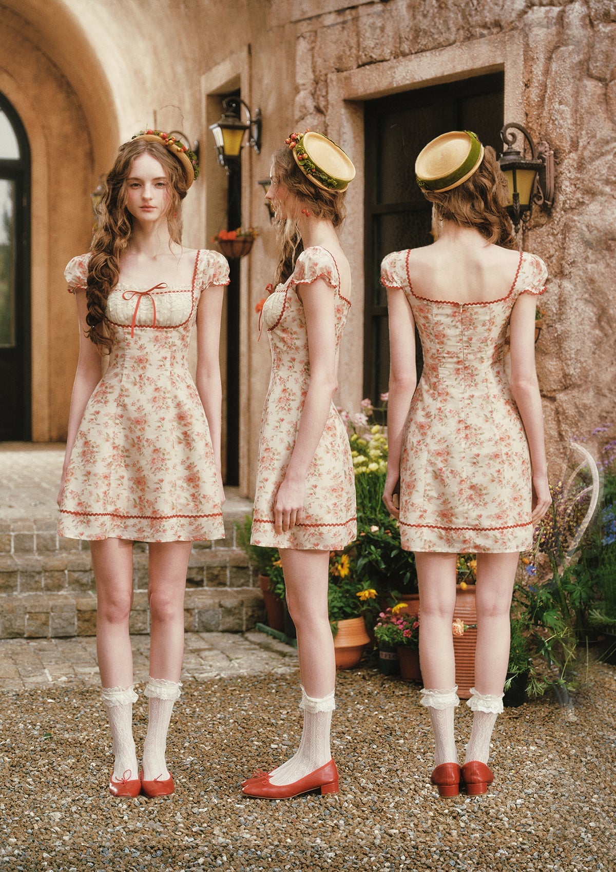 Crimson Berry Rose Dress