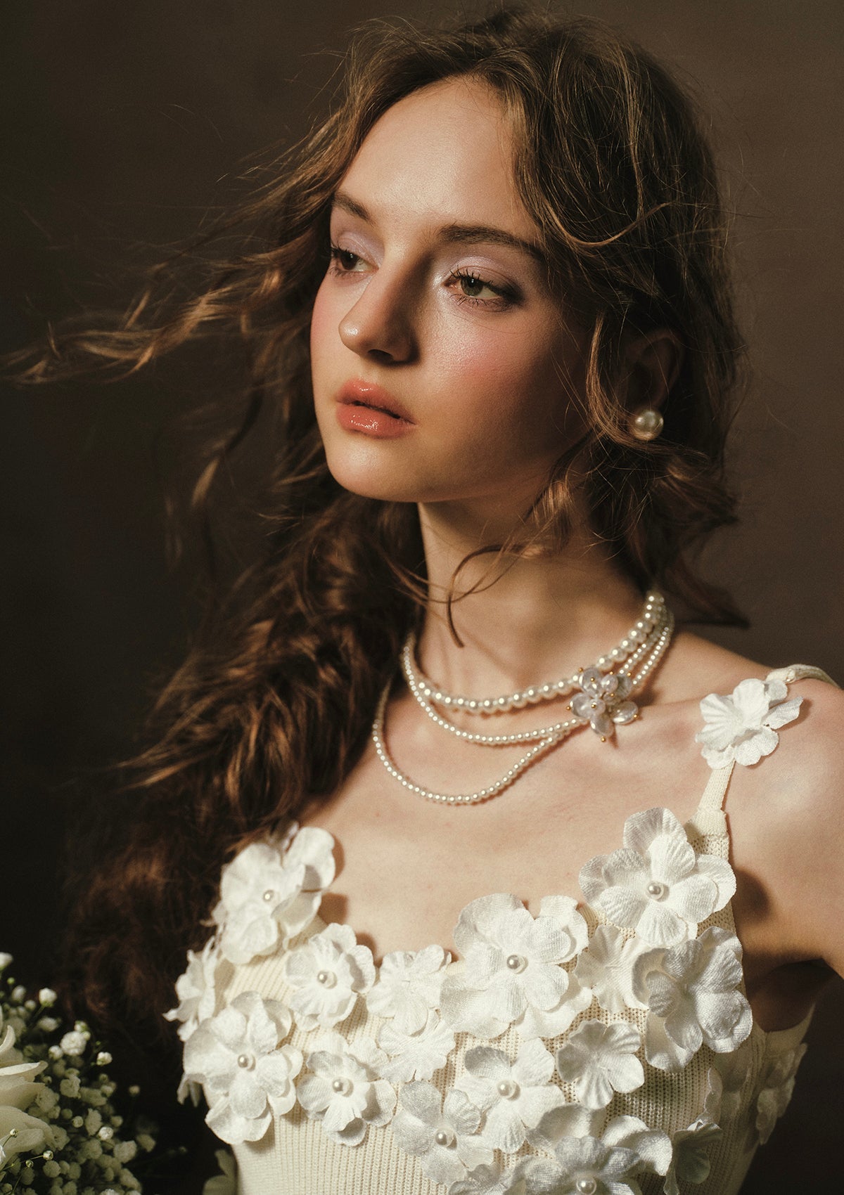 Cream Chanson Dress