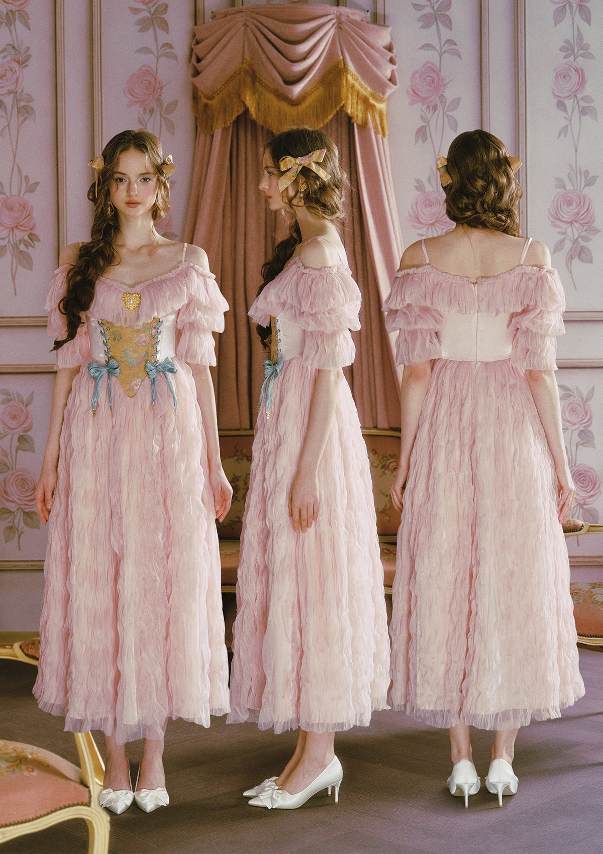 Embroidered Princess Corset Dress