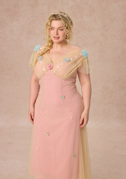 Curve&Plus Wind Perched Rose Quartz Dress