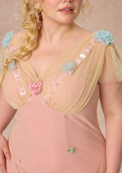 Curve&Plus Wind Perched Rose Quartz Dress