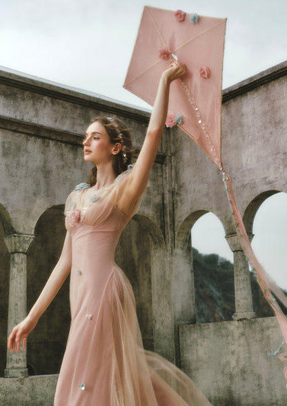 Wind Perched Rose Quartz Dress