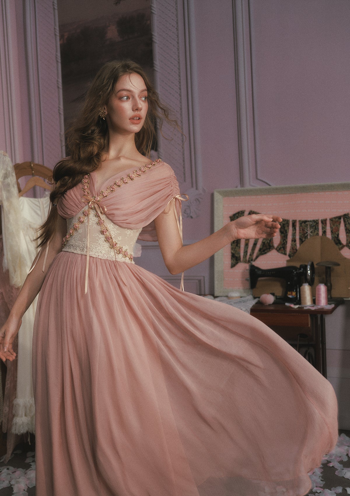 Rose Olive Dress