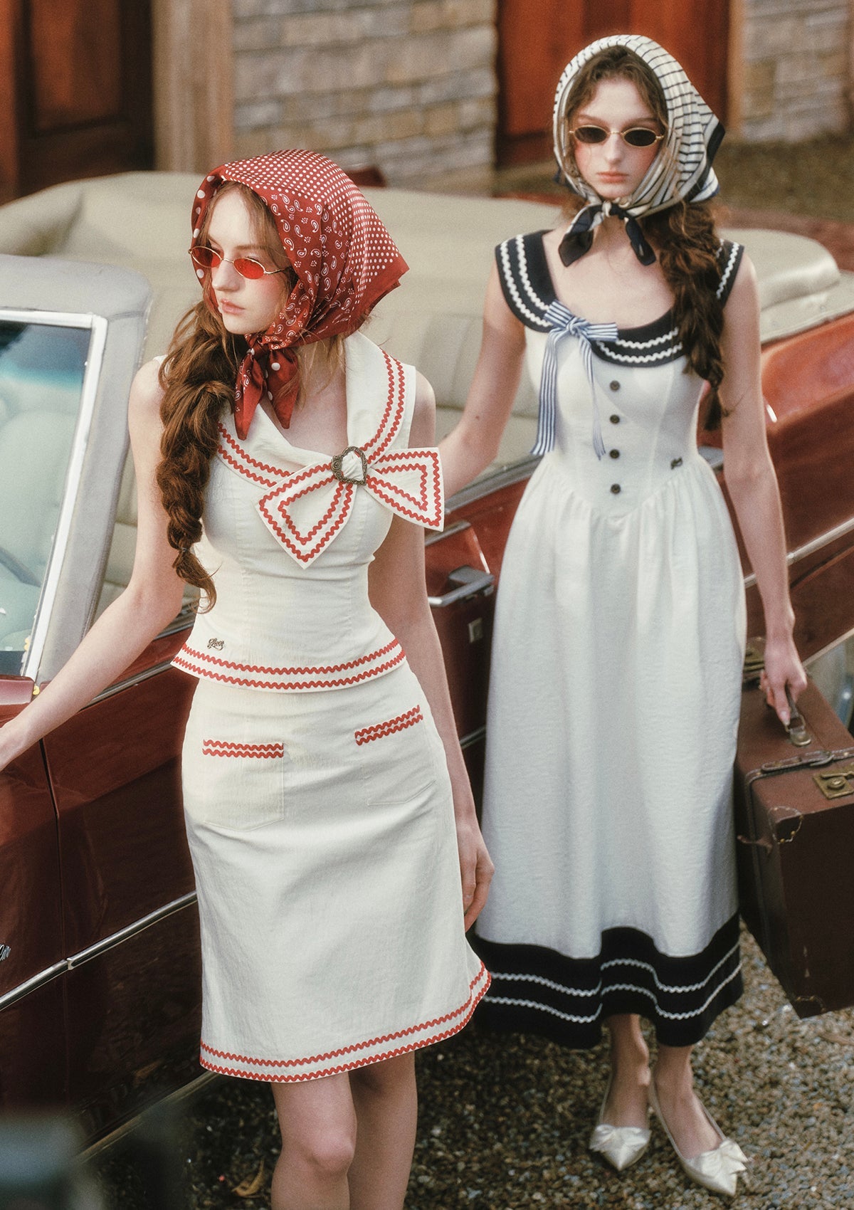 Sailor Love Letter Dress (Navy)