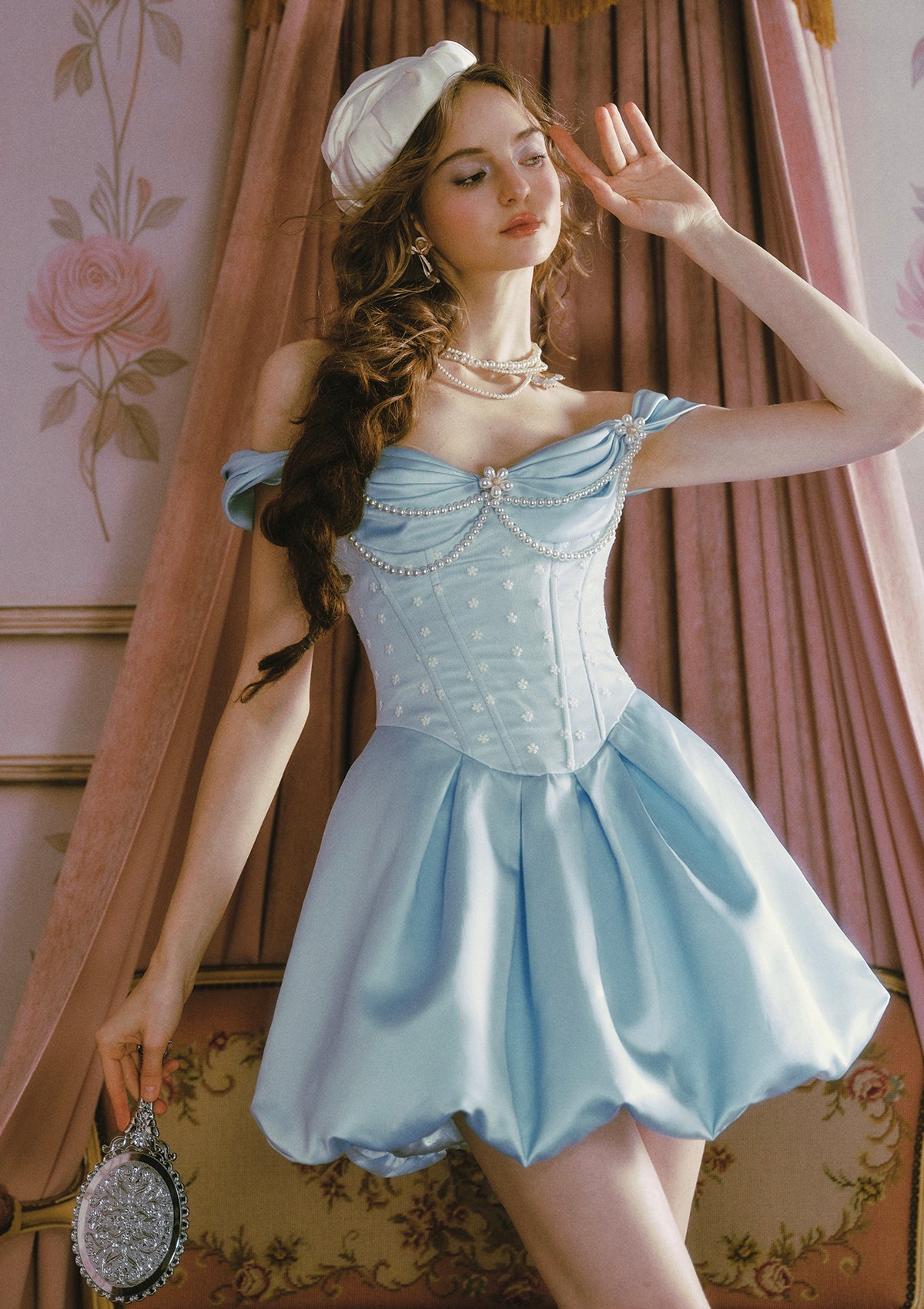 Blue Bud Corset Dress