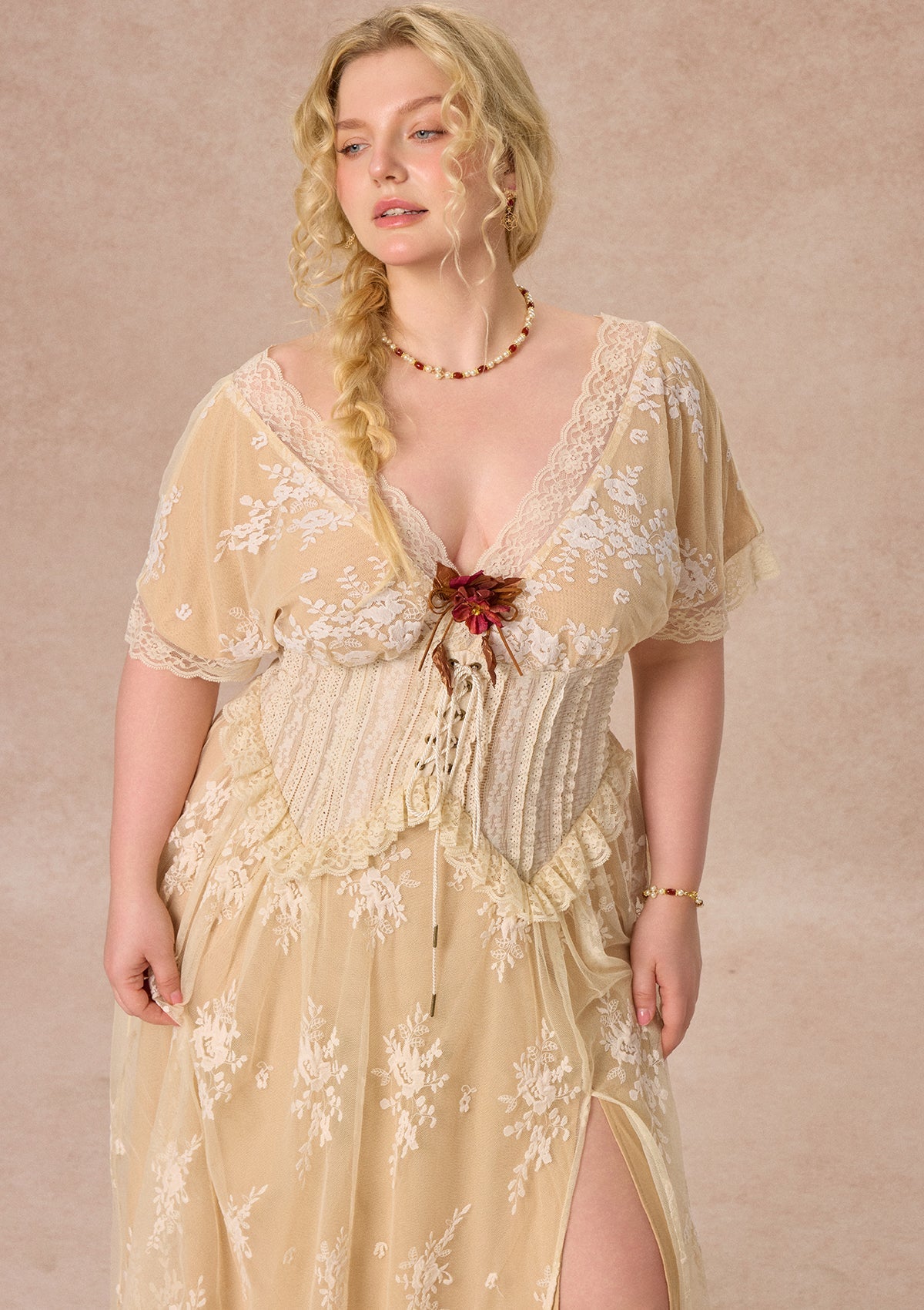 Curve&Plus Wild Thorn Rose Corset Dress