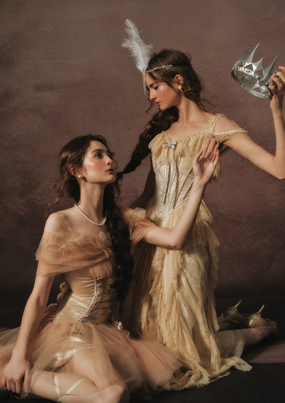 Golden Veil Valkyrie Corset Dress