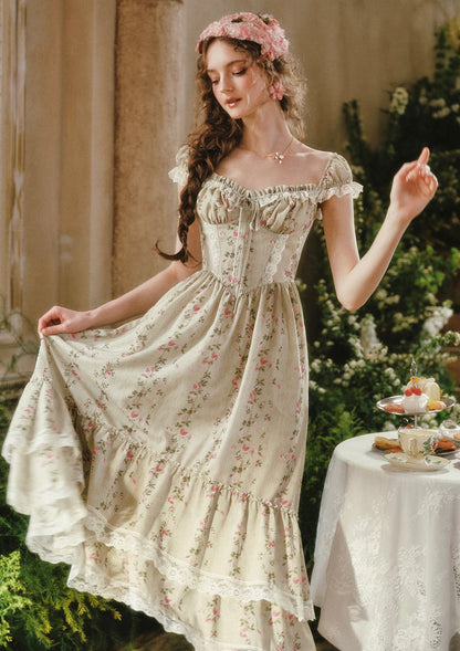 Meadow Vine Corset Dress (Long)