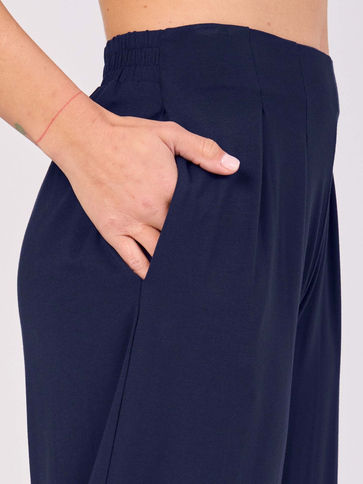 Emery Wide Leg Pants - Navy