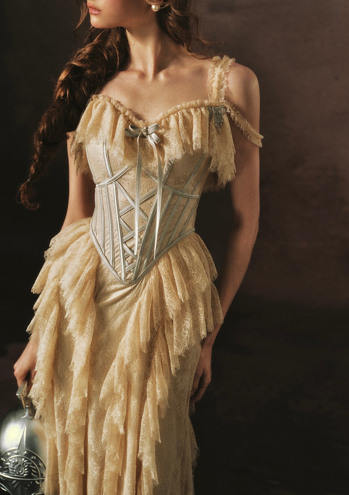 Golden Veil Valkyrie Corset Dress