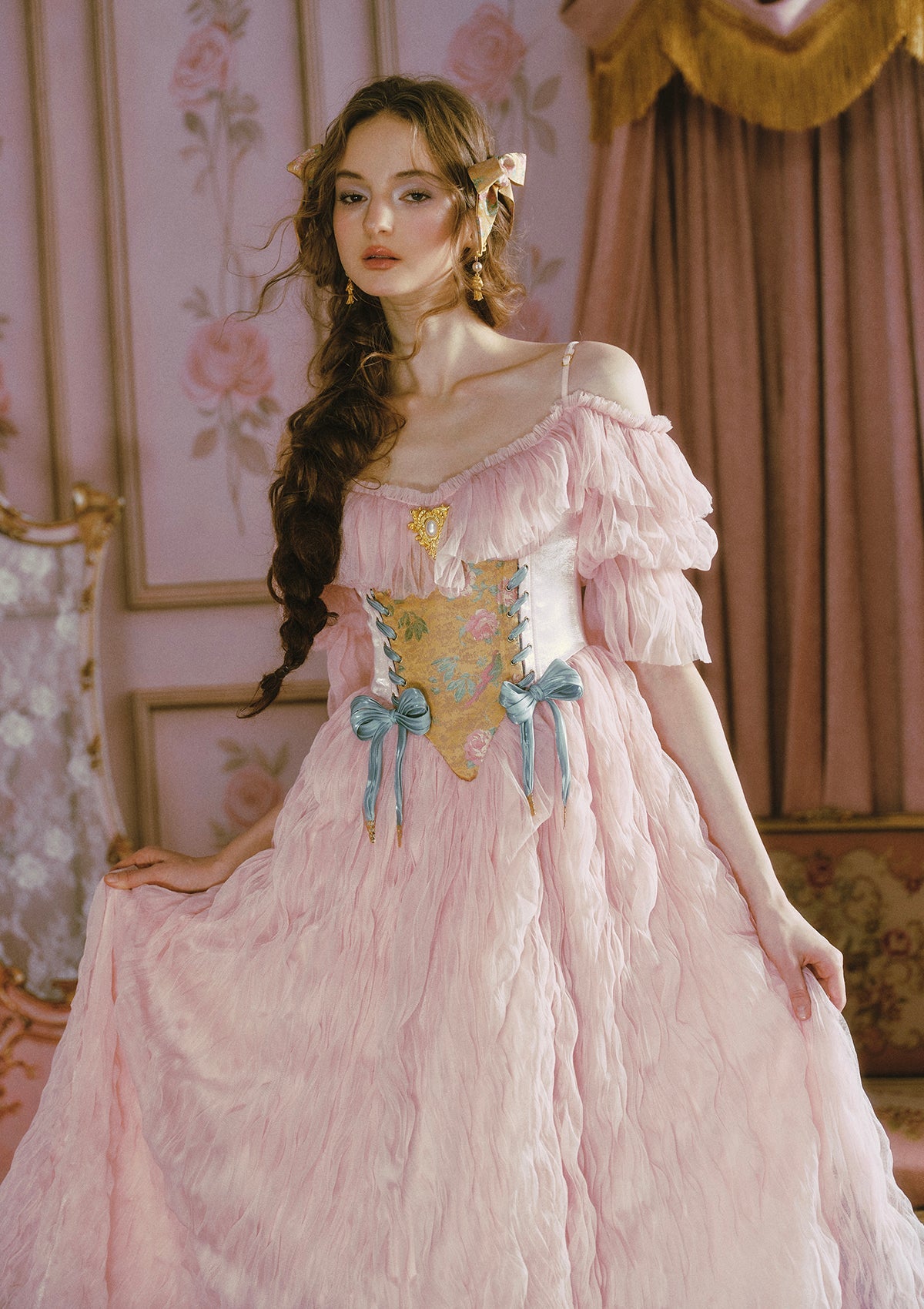 Embroidered Princess Corset Dress