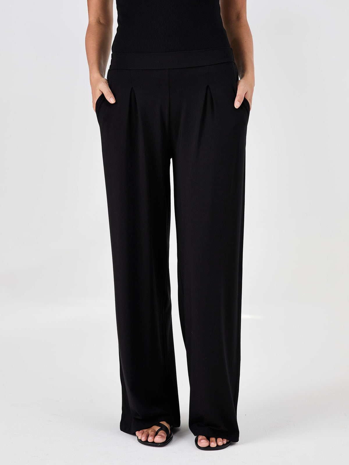 Emery Wide Leg Pants - Black