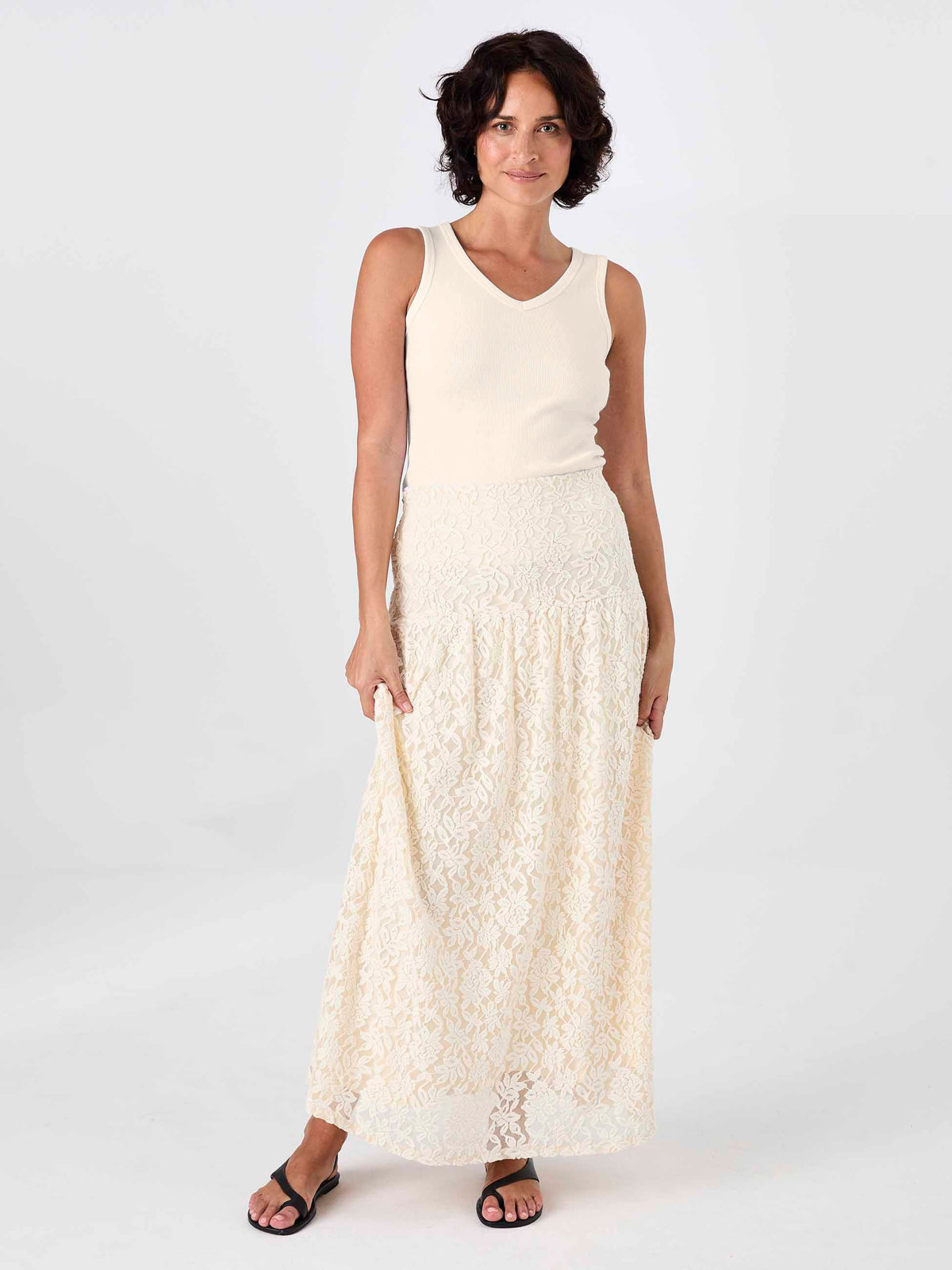 Chantelle Lace Skirt - Antique white