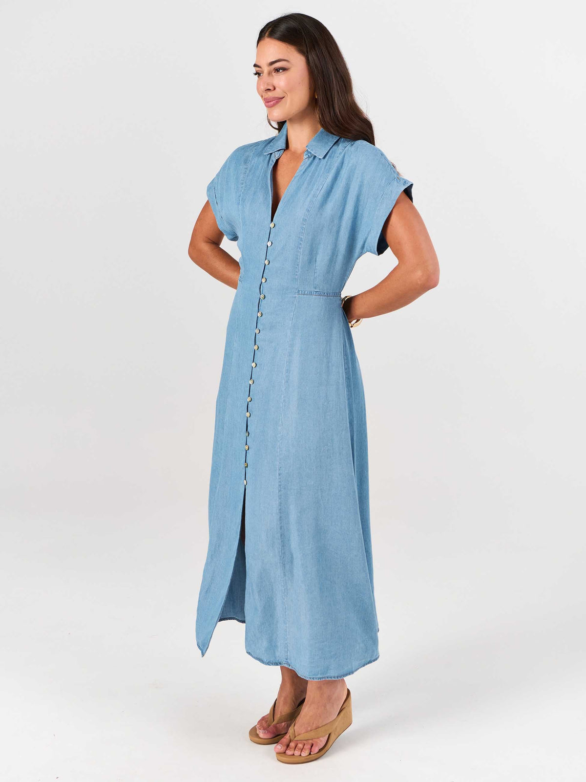 Capri Denim Tencel Dress - Light Denim