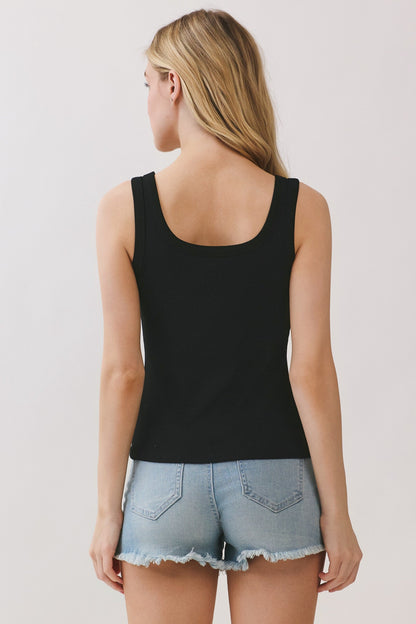 Kathleen Sleeveless Tank Top Black