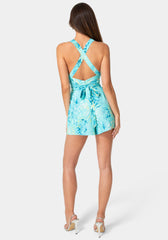 Drapey Neckline Flowy Romper