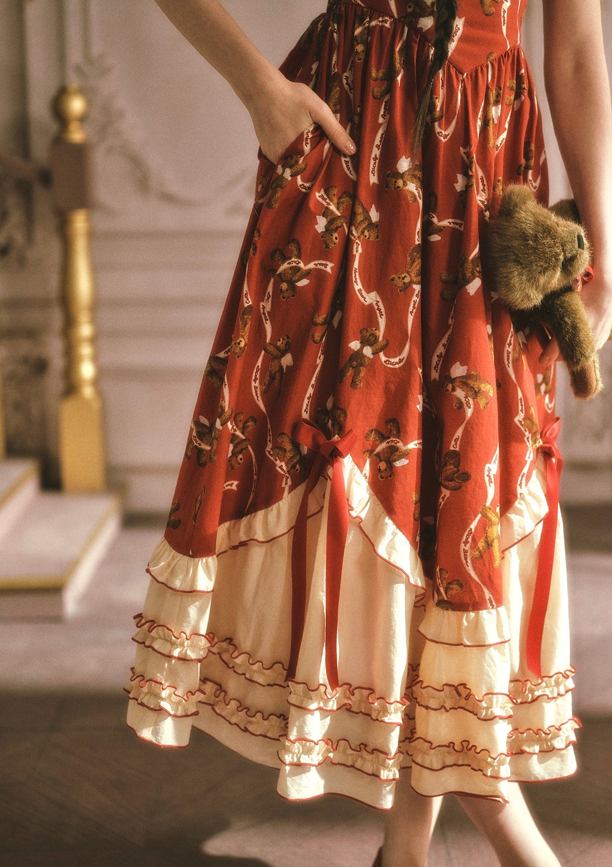 （US Exclusive）Teddy Tomato Sauce Dress