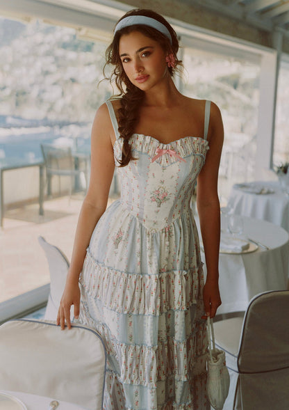 Girl in Blue Wind Dress