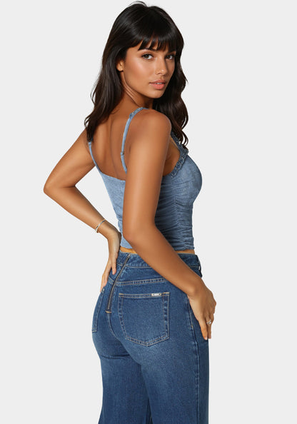 Braided Strap Knit Top