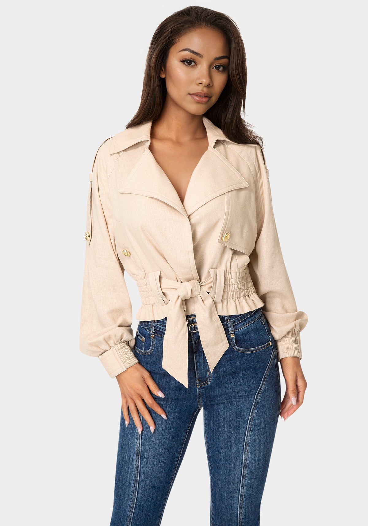 Cropped Trench Jacket