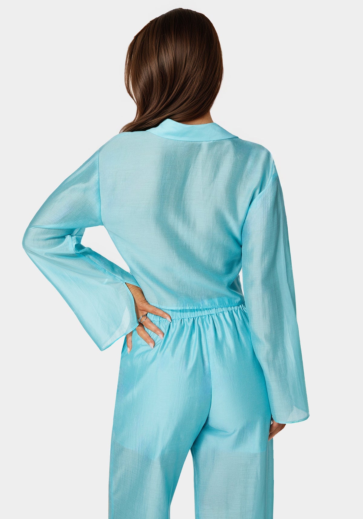 Front Tie Flowy Blouse