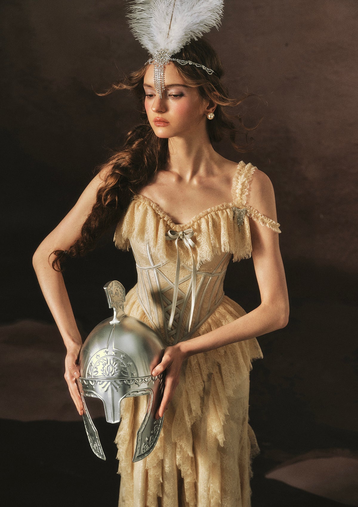 Golden Veil Valkyrie Corset Dress