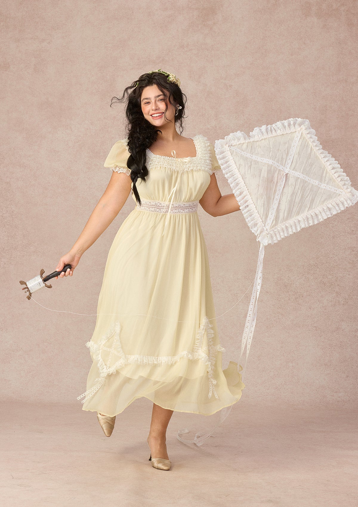 Curve&Plus Yellow Kite Dress