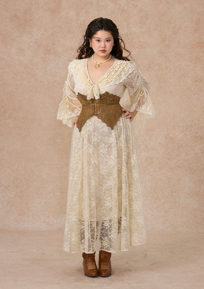 Curve&Plus White Horse Princess Dress