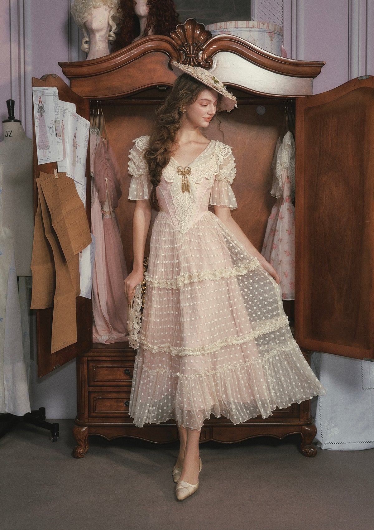 Gilded Invitation Dress（Pink）