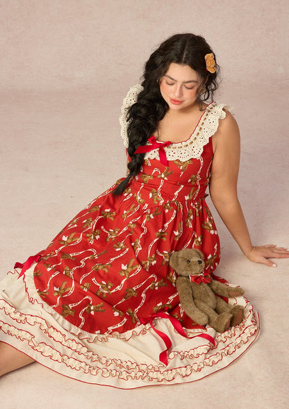 Curve&Plus Teddy Tomato Sauce Dress