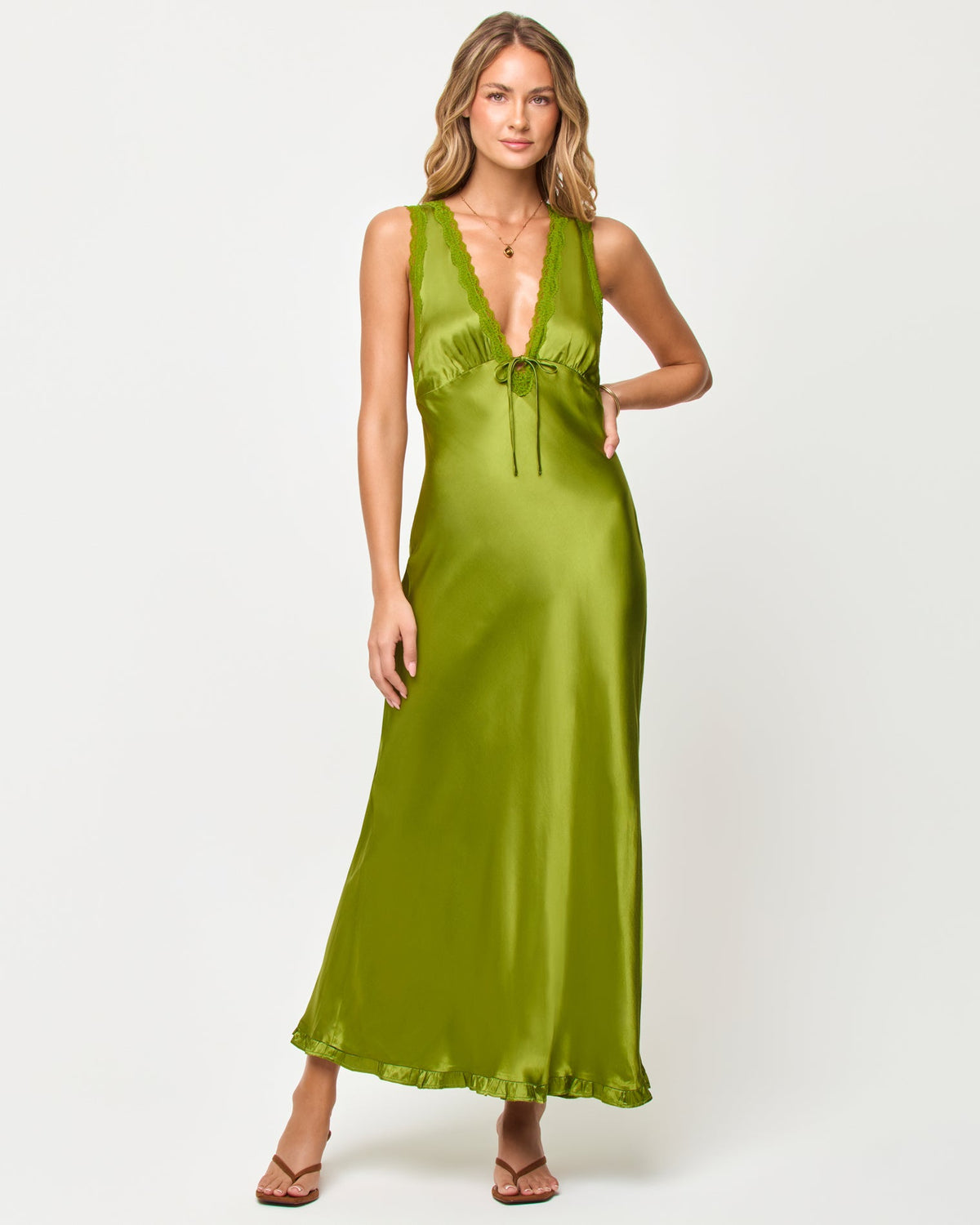 x The Salty Blonde Eyes On You Maxi - Verdant