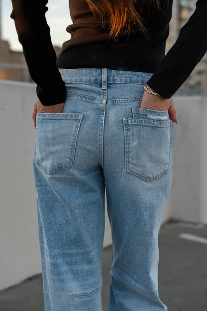 Waitlist 8/1 • Ryker High Rise Cropped Barrel Jeans Light Wash