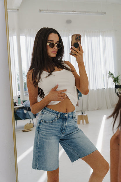 Kathleen Sleeveless Tank Top White