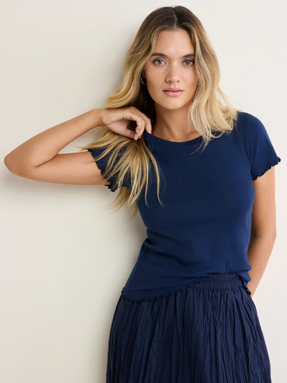 nz by NIC+ZOE Pointelle Rib Georgia Tee