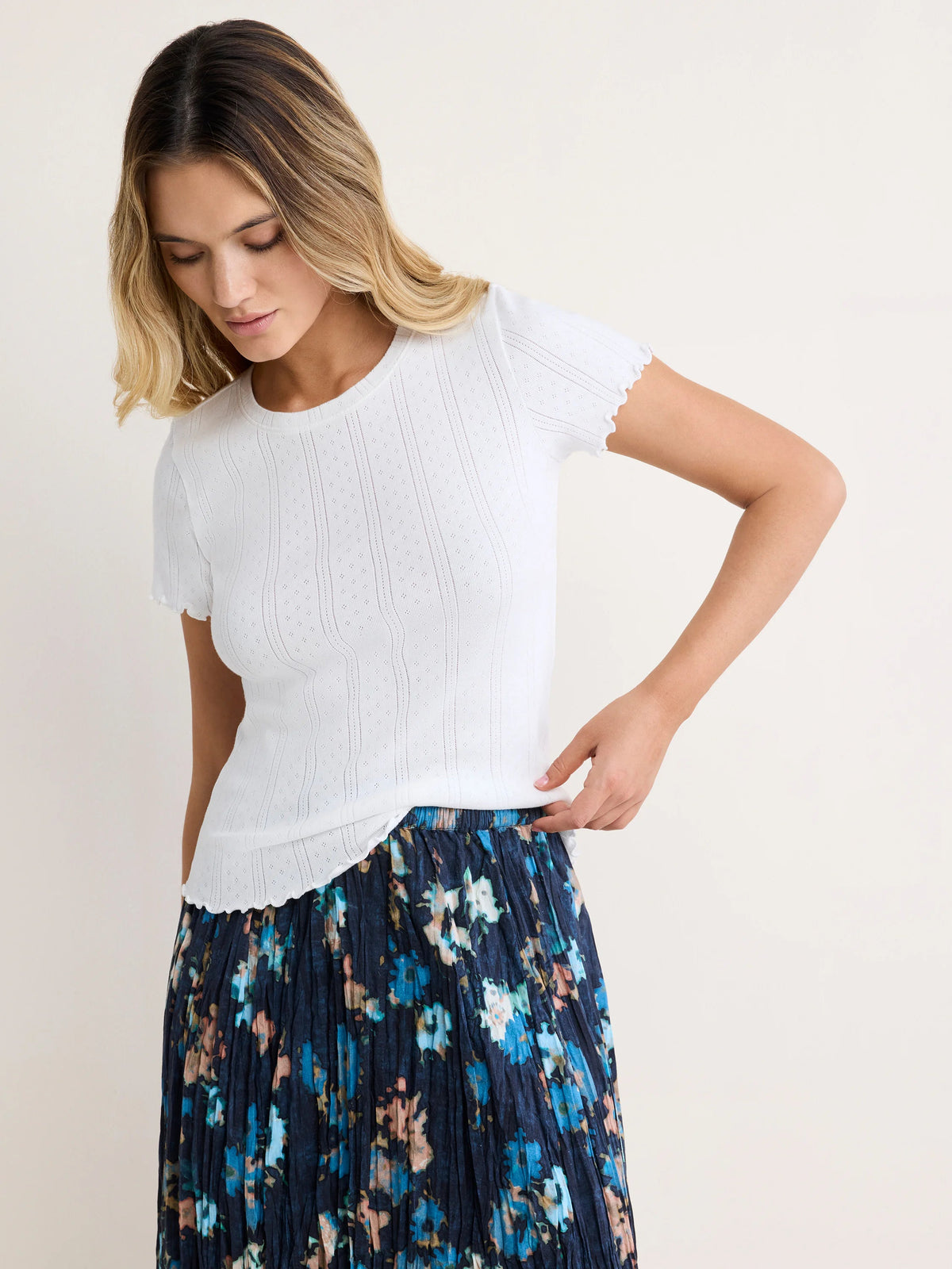 nz by NIC+ZOE Pointelle Rib Georgia Tee
