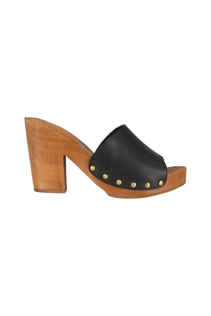 Donna Heels In Black Leather