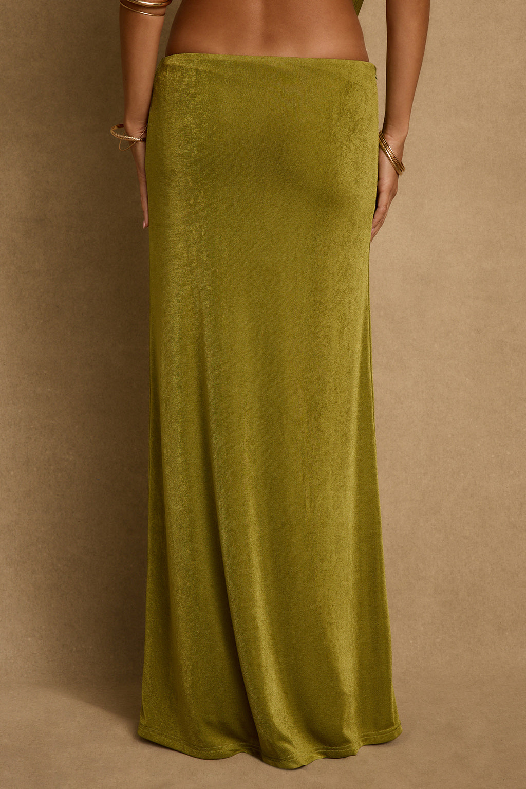 Eliana Chartreuse Maxi Skirt