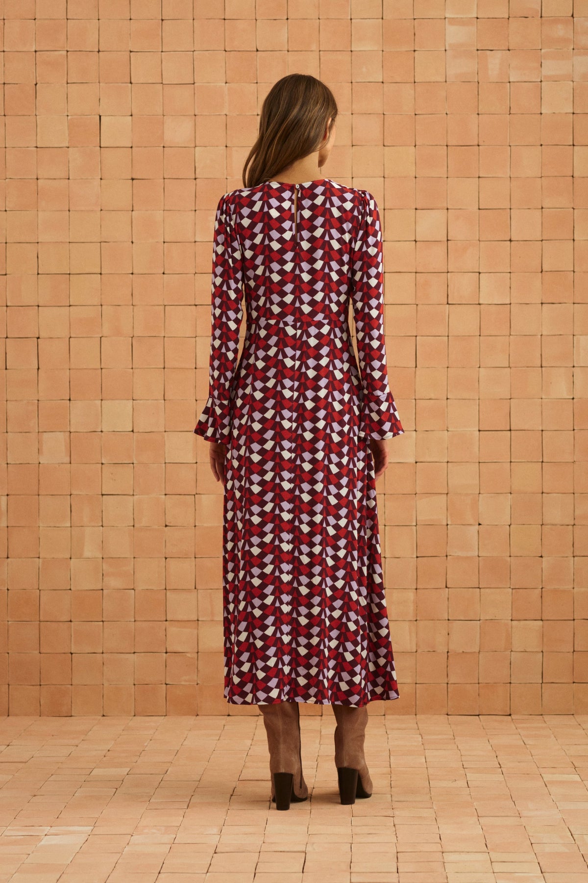 Elodie Dress In Paprika Spice