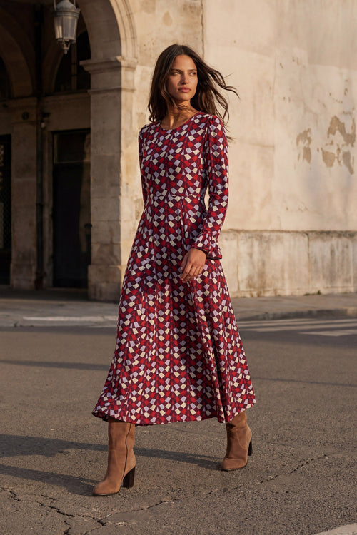 Elodie Dress In Paprika Spice