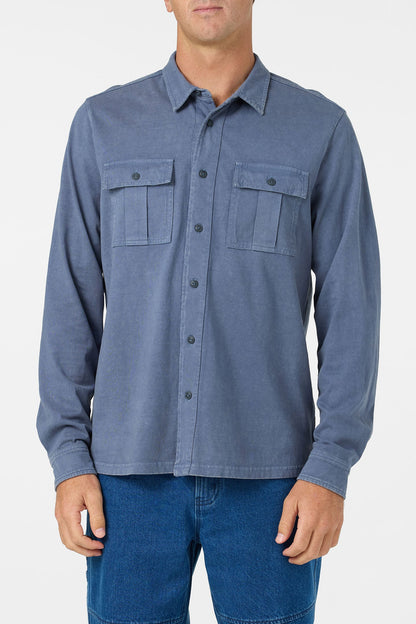 O'Riginals Long Sleeve Button Front Knit Shirt