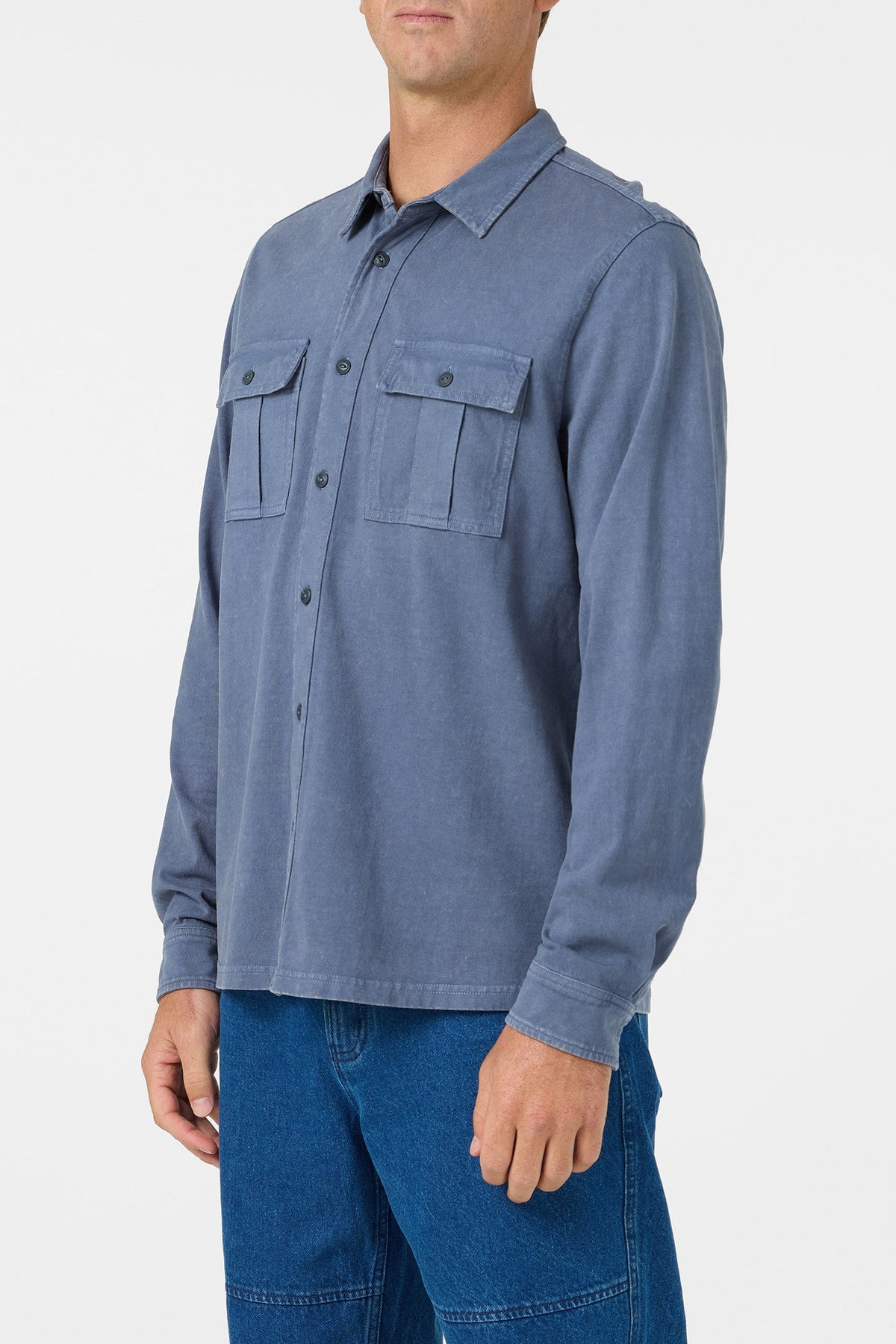 O'Riginals Long Sleeve Button Front Knit Shirt